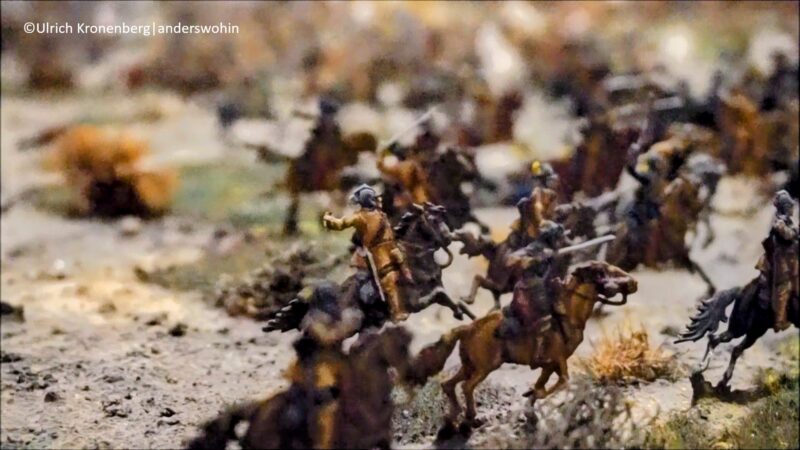 Szene aus dem Diorama Schlacht 1632 in Lützen